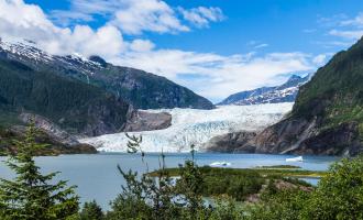 Juneau City and Mendenhall Glacier