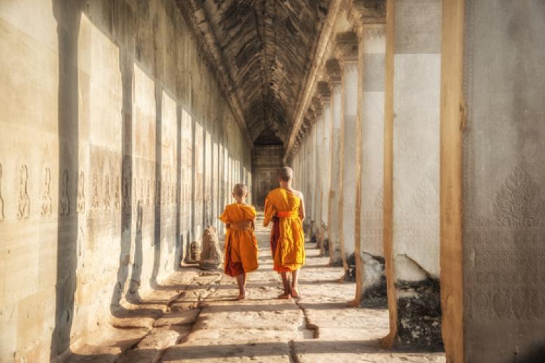 Two Neophytes Walking in an Angkor Wat