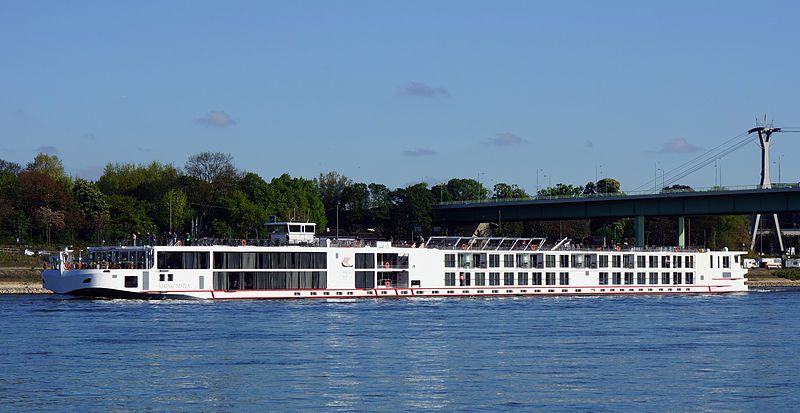 A Viking cruise ship in Cologne, Germany