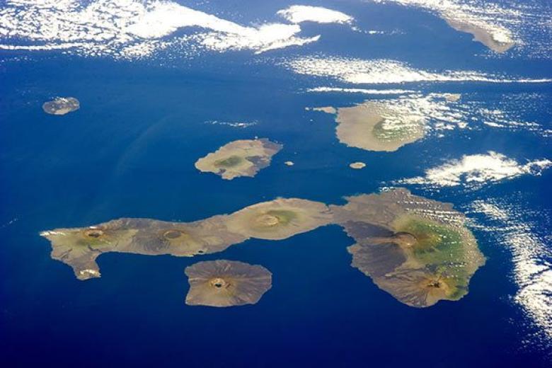 Aerial View of Galapagos Islands 