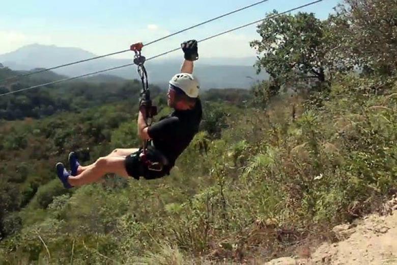 Zip lining in Mexico
